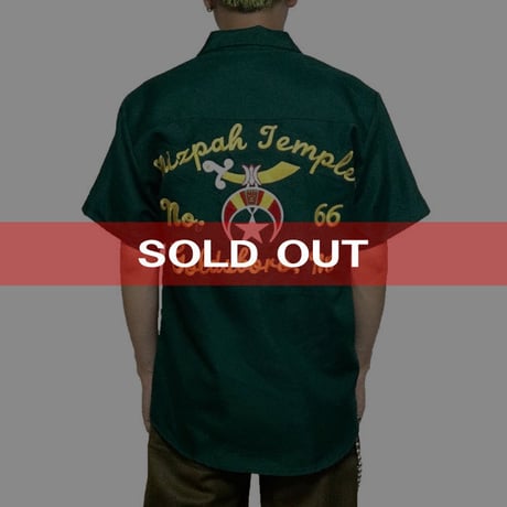 【USED】80'S SHRINE CLUB EMBROIDERY WORK SHIRT