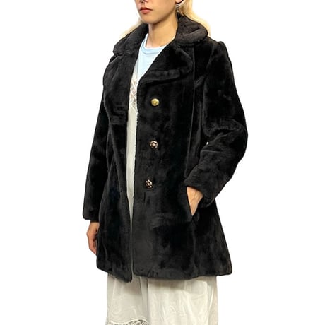 【USED】80'S FAUX FUR JACKET COAT