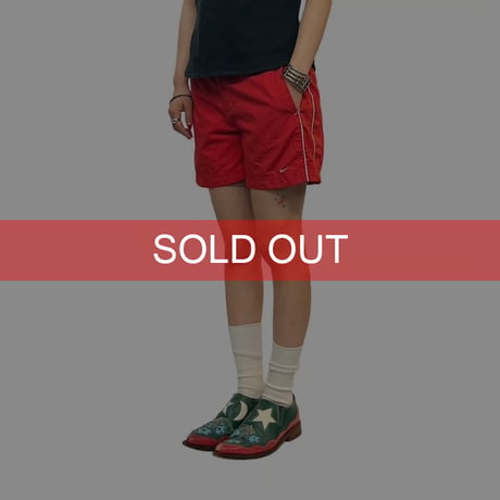 【USED】00's EURO NIKE TRAINING SHORTS RED