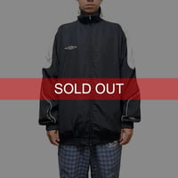 【USED】00'S UMBRO POLY TRACK JACKET BLACK × WHITE