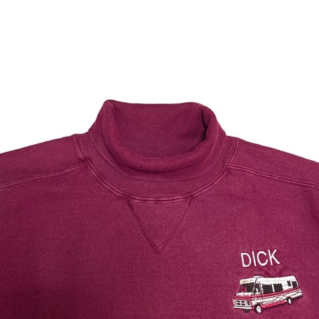 【USED】90's Russell Athletic "DICK RV" Embroidered High Neck Sweatshirt