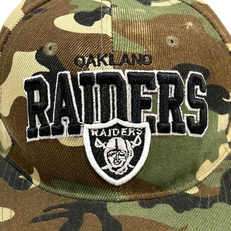 【USED】90'S OAKLAND RAIDERS CAMO 6PANEL CAP