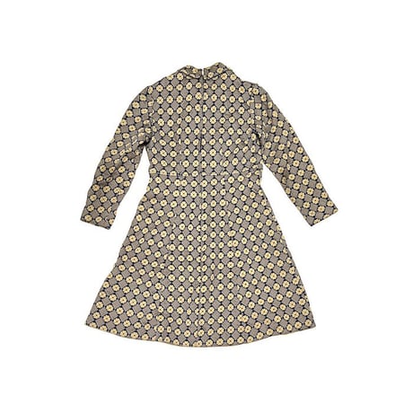 【USED】70'S RETRO FLOWER JACQUARD DRESS