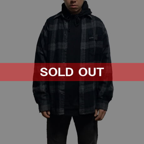 【USED】90'S  CALVIN KLEIN CHECK SHIRT BLACK