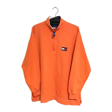 【USED】90'S TOMMY HILFIGER HI-NECK ZIP SWEAT TOP