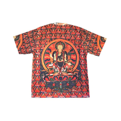 【USED】90'S-00'S BUDDHA ALLOVER PRINT T-SHIRT