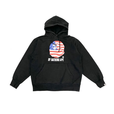 【USED】00'S A BATHING APE STARS AND STRIPES APE HEAD PARKA