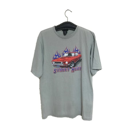 【USED】00'S FIRE & AMERICAN CAR T-SHIRT