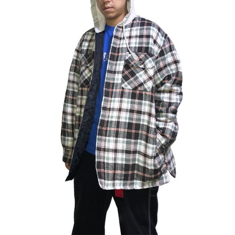 【USED】90'S DICKIES HOODED SHIRT JACKET
