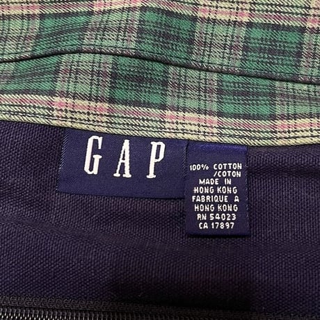【USED】90'S OLD GAP PLAID MESSENGER BAG