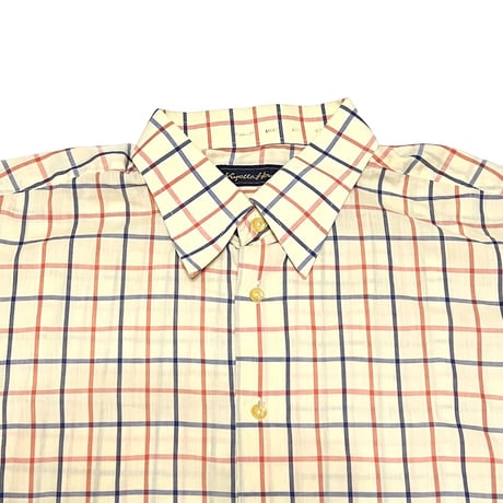 【USED】70's Viyella House LATTICE CHECK SHIRT