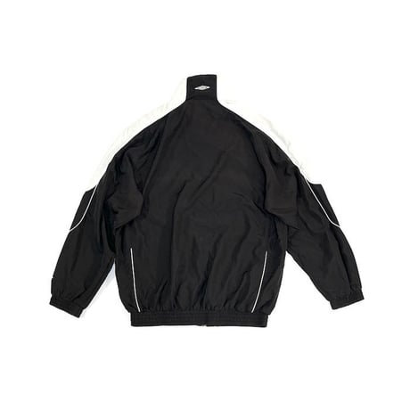 【USED】00'S UMBRO POLY TRACK JACKET BLACK × WHITE