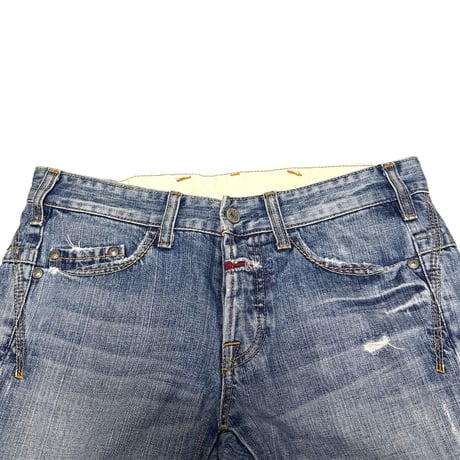 【USED】00's MARITHE FRANCOIS GIRBAUD Y2K Distressed Denim Pants