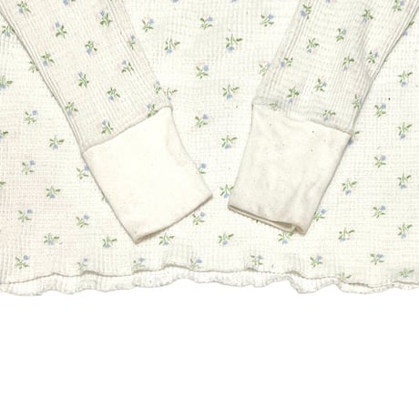 【USED】70's SMALL FLOWER PATTERN THERMAL TOP