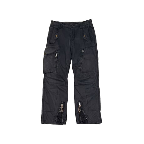 【USED】00's ARMANI JEANS Black Military Flight Pants