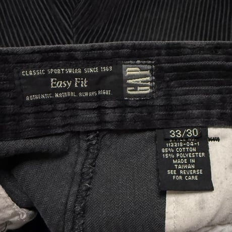【USED】90's OLD GAP Easy Fit Wide-Wale Corduroy Pants