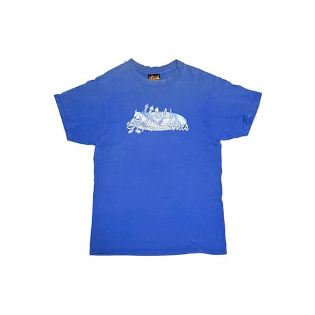 【USED】90's-00's World Industries Devil Logo Skate T-shirt Fade Blue