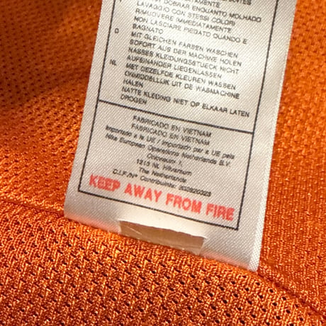 【USED】00's EURO NIKE CLIMA-FIT Lined Shell Jacket Navy × Safety Orange