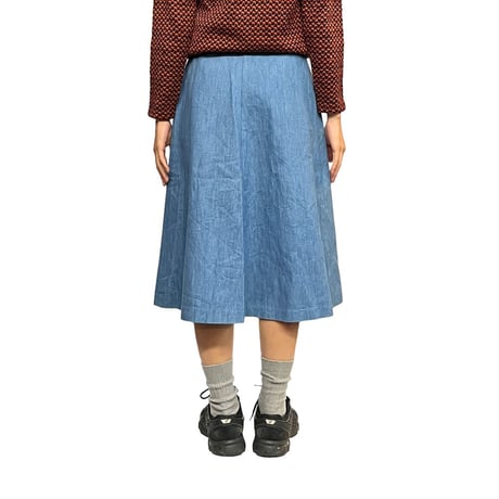 【USED】80's KORET CITY BLUES CHAMBRAY BUTTON FRONT SKIRT