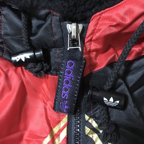 【UESD】80'S-90'S ADIDAS OLD SCHOOL BOMBER BLOUSON BLACK × RED