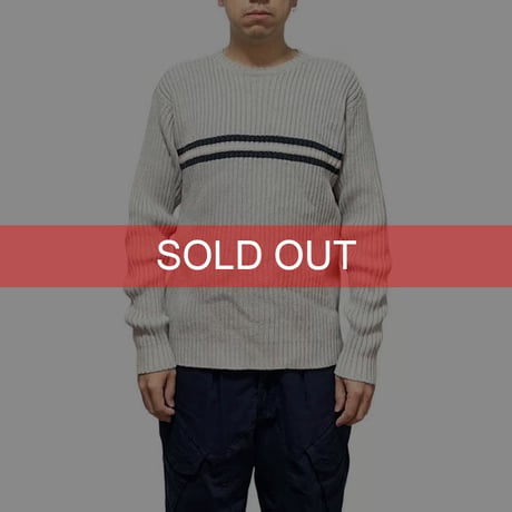 【USED】00'S J.CREW LINE COTTON RIB KNIT SWEATER