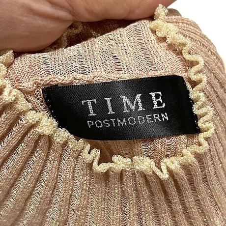 【USED】00'S TIME POSTMODERN GLITTER RIB KNIT TOP