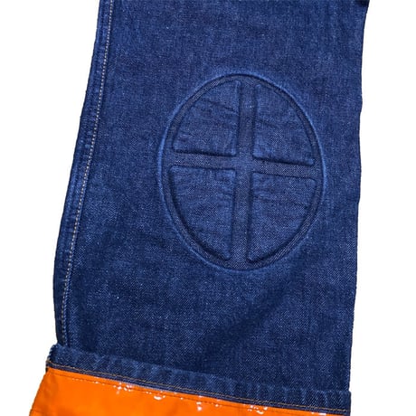 【USED】90'S W.&L.T. MECHANICAL DENIM TROUSERS