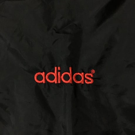【USED】90'S ADIDAS NYLON JACKET BLACK × RED