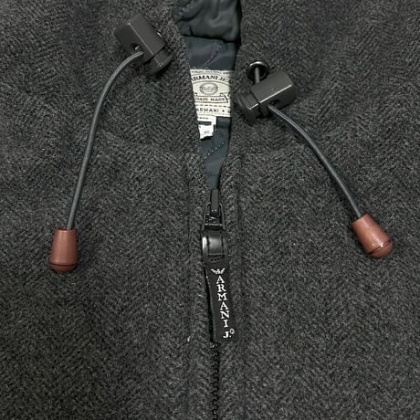【USED】90'S-00'S ARMANI JEANS FLEECE WOOL HOODED JACKET