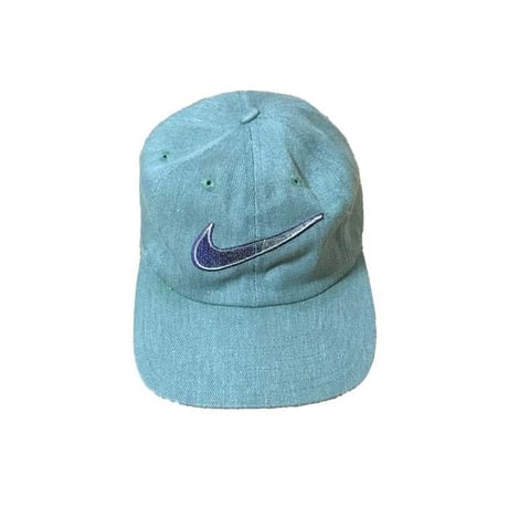 【USED】90'S NIKE SWOOSH EMBROIDERY CAP GL AY