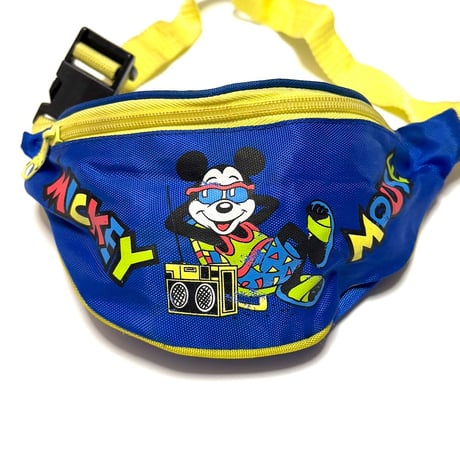 【USED】80's WALT DISNEY Co. MICKEY MOUSE BEACH LIFE MINI BUMBAG
