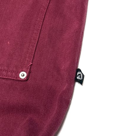 【USED】80's-90's AIRWALK Super Baggy Work Pants Wine Red Made in USA