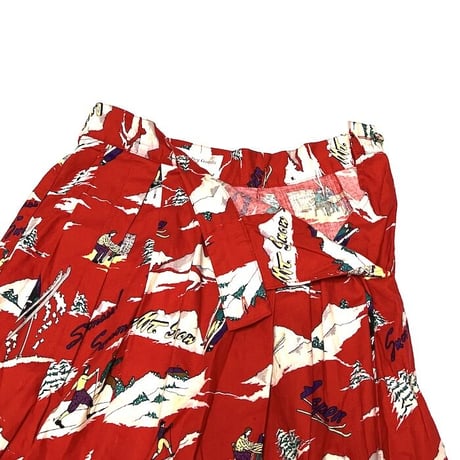 【USED】80'S Cambridge Dry Goods SKI PATTERN LONG SKIRT