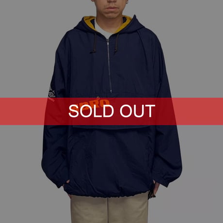 【USED】90's UMBRO Oversized Football Anorak Jacket Navy