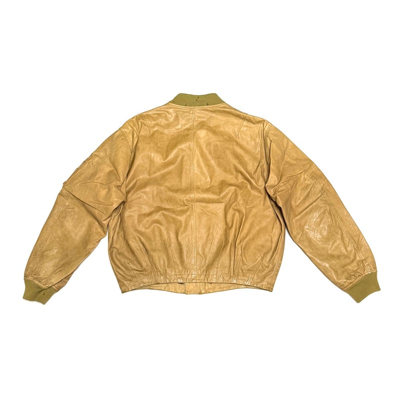 USED】90's EMPORIO ARMANI Leather MA-1 Flight J