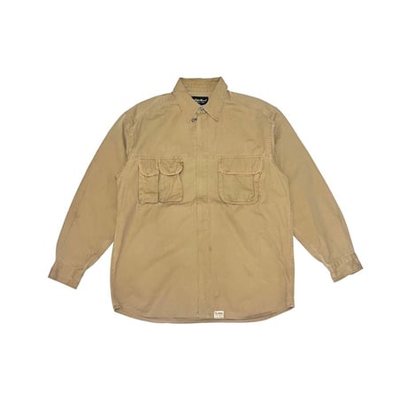 【USED】00's Eddie Bauer 3-POCKET RIPSTOP ZIP SHIRT