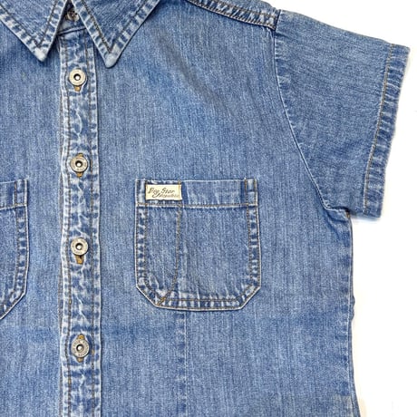 【USED】90's BIG STAR FRENCH SLEEVE CHAMBRAY SHIRT