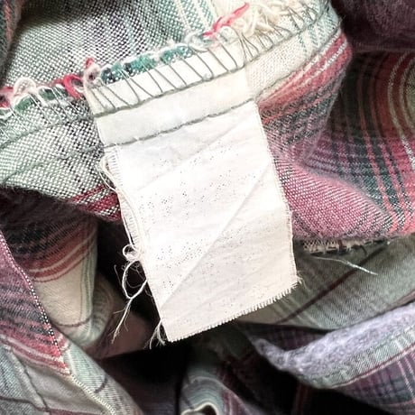 【USED】80'S-90'S OLD STUSSY OMBRER CHECK ZIP UP COTTON JACKET