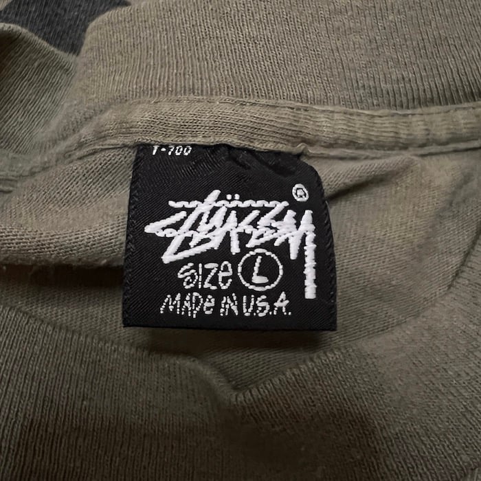 80s OLD STUSSY オーバル ロゴ Tee オリーブグリーン L 80s USA】OLD STUSSY Tee シャネルロゴ ピスタチオグリーン M