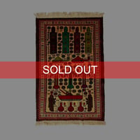 【USED】90'S-00'S HANDMADE AFGHAN WAR RUG ①