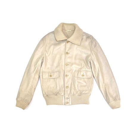 【USED】80'S WOODHOUSE LEATHER × KNIT BLOUSON