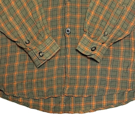 【USED】80's-90's ADOLFO DOMINGUEZ Viscose Blend Plaid Shirt