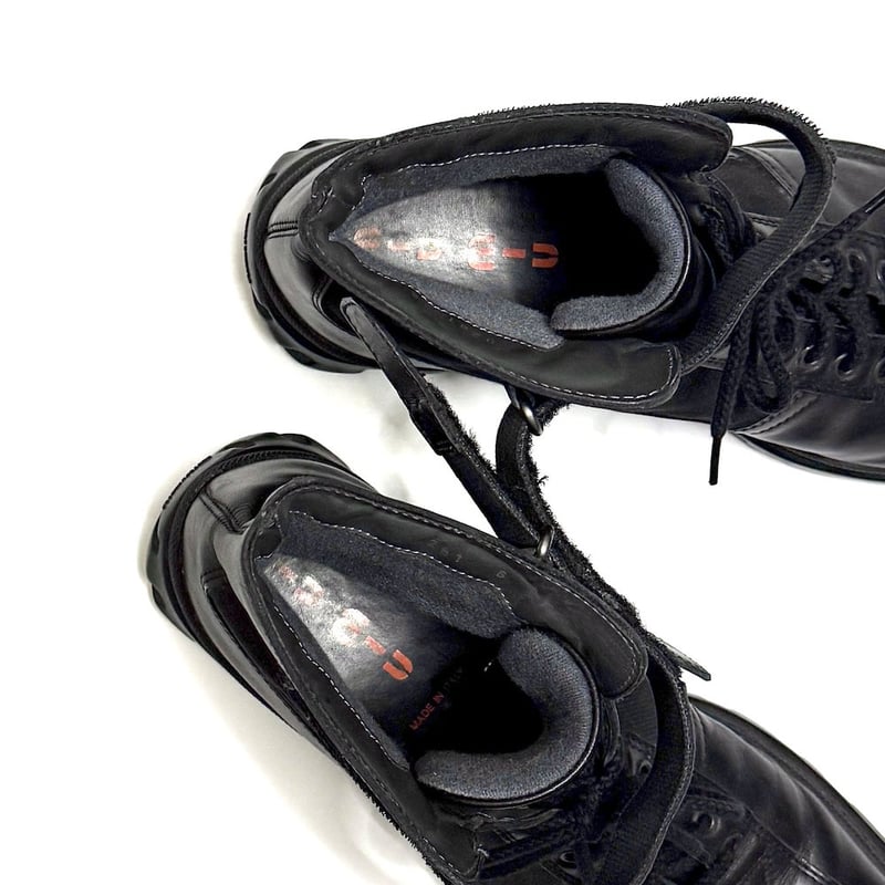 USED】00's miu miu Leather & Canvas Square Toe