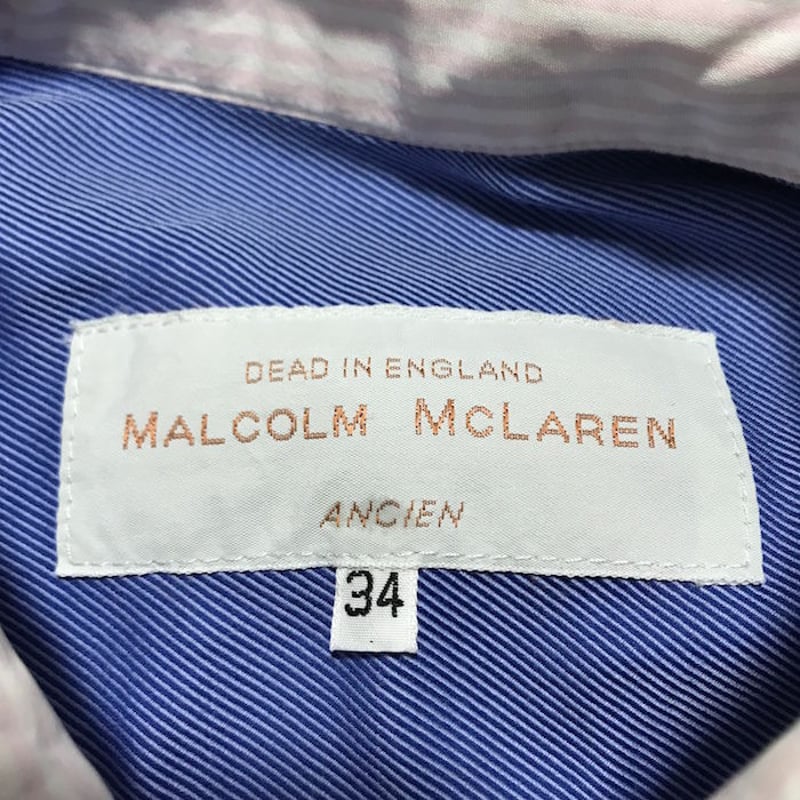 USED】90'S MALCOLM MCLAREN CRAZY PATTERN SHIRT