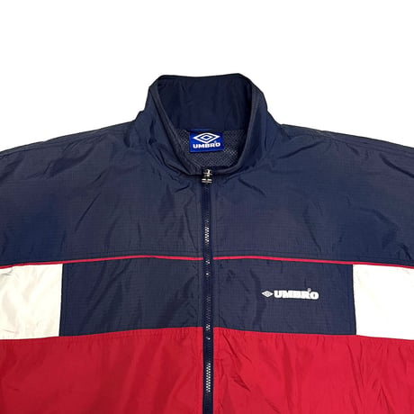 【USED】90's UMBRO UK Tricolor Nylon Jacket