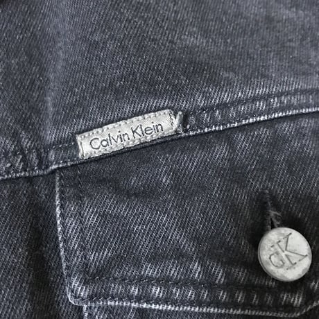 【USED】90'S CALVIN KLEIN BLACK DENIM JACKET