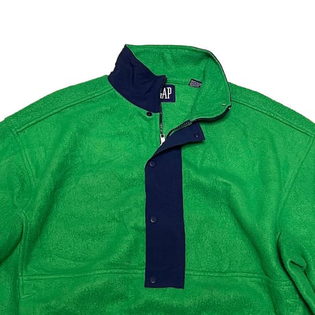 【USED】90's OLD GAP FLEECE PULLOVER JACKET LIGHT GREEN