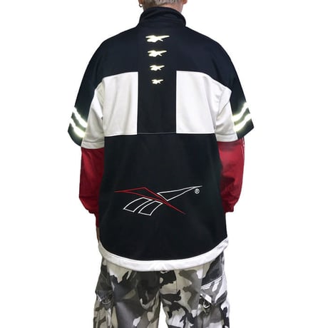 【USED】90'S REEBOK S/S REFLECTIVE TRACK TOP