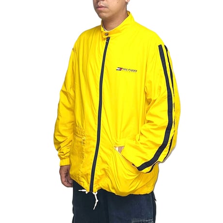 【USED】90's-00's HILFIGER ATHLETICS NYLON JACKEY YELLOW