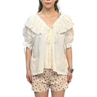 【USED】Vintage RUFFLED S/S BLOUSE